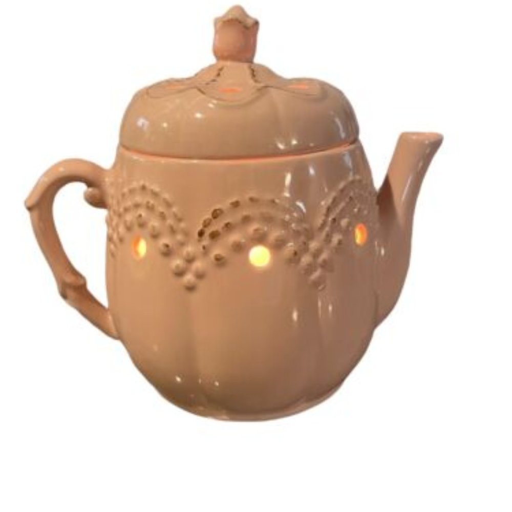 🌼Final Price 🌼 Retired 2014 Scentsy Vintage Teapot Warmer Dusty Pink
